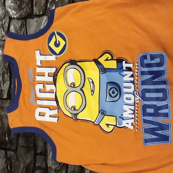 Despicable me just the right amount of wrong size 5-6 orange tank top - Picture 3 of 4